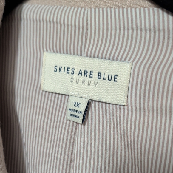 Skies Are Blue Cream Women's Blazer - Picture 2 of 6